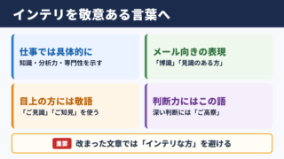 「インテリ」の言い換え一覧表と場面別の使い分け