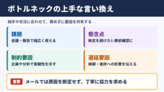 ボトルネックの言い換え一覧表と場面別の使い分け