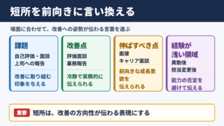 「短所」の言い換え一覧表とシーン別の使い分け