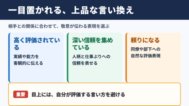 一目置かれるの言い換え一覧表