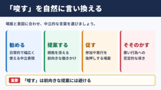 「唆す」の言い換え一覧表とシーン別の使い分け