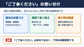 「ご了承ください」の敬語一覧表