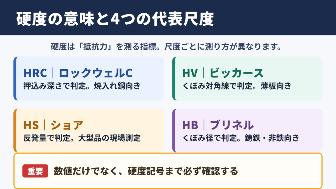 硬度測定の意味と代表尺度