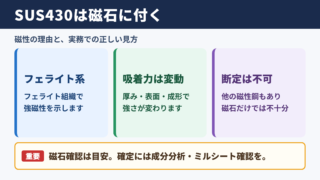 SUS430の磁性と結論