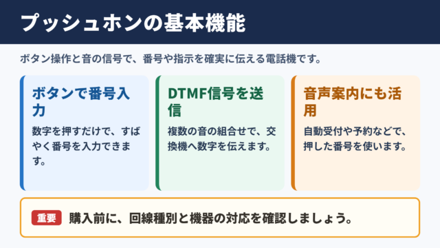 プッシュホンの意味と基本機能